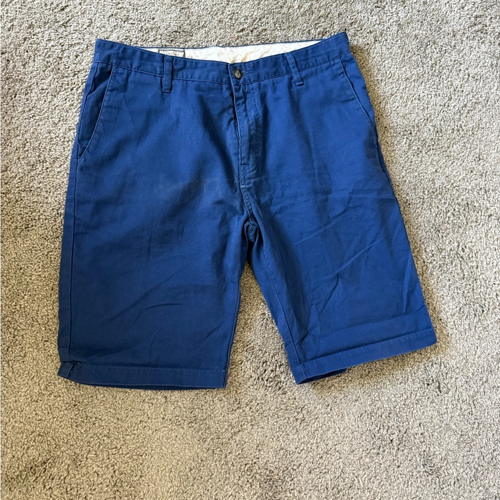 Volcom Men's Navy Flat Front Shorts